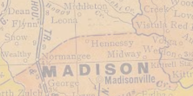 Madison County Texas Map